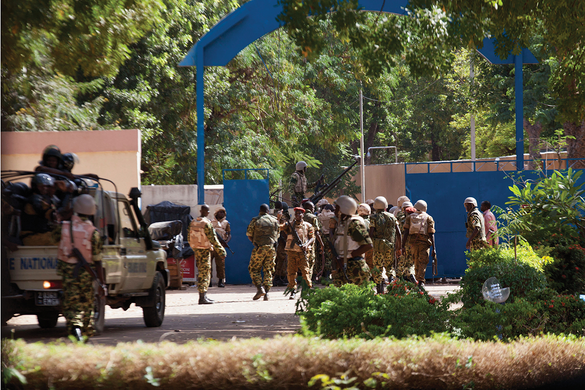 Soldiers take over the state TV headquarters in Ouagadougou