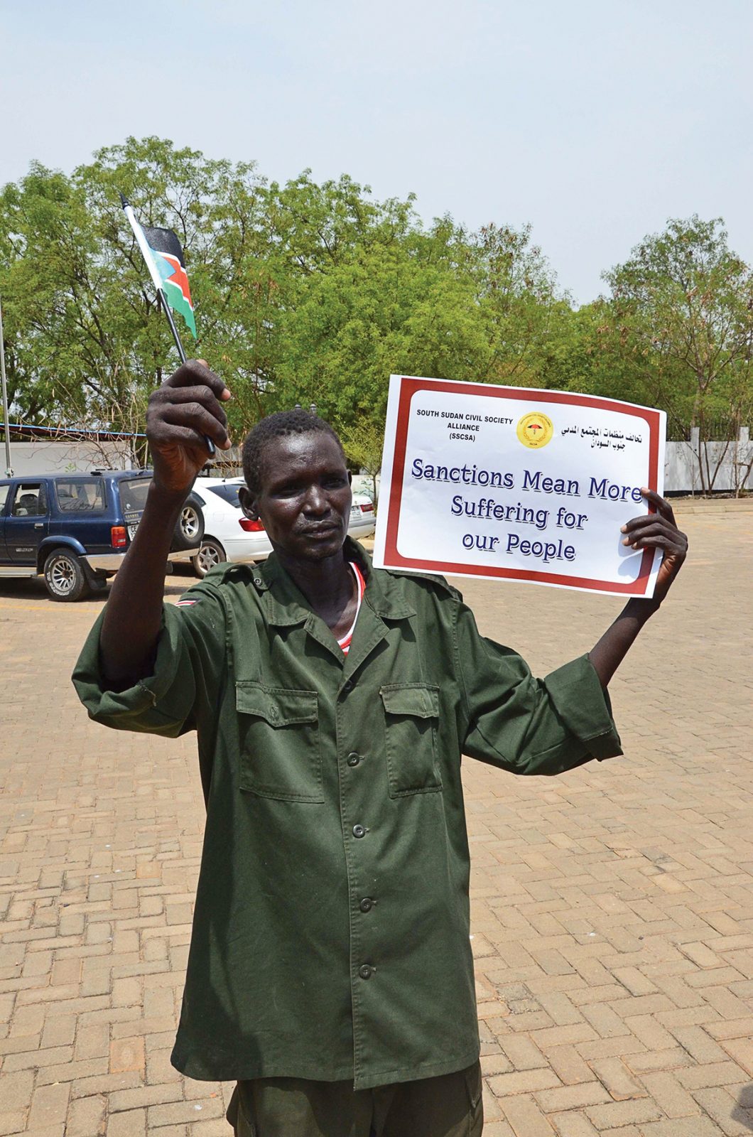 Protest against UN's sanctions