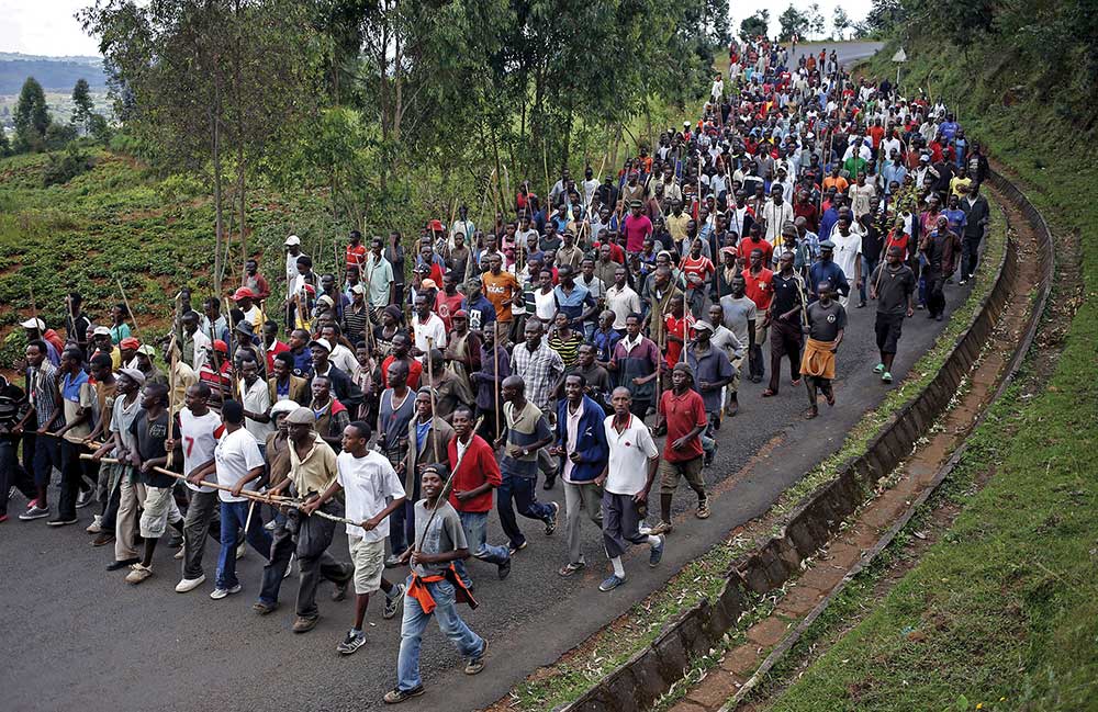 protest of Burundi's president