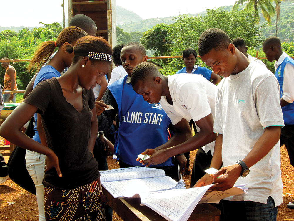 Voting in Sierra Leone