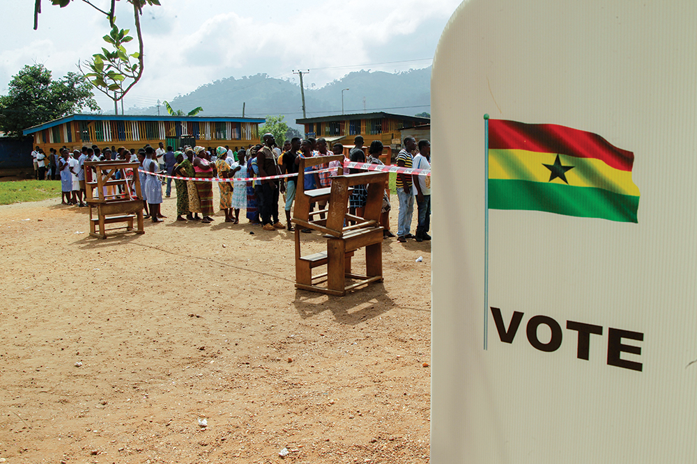 Polling station in Kibi