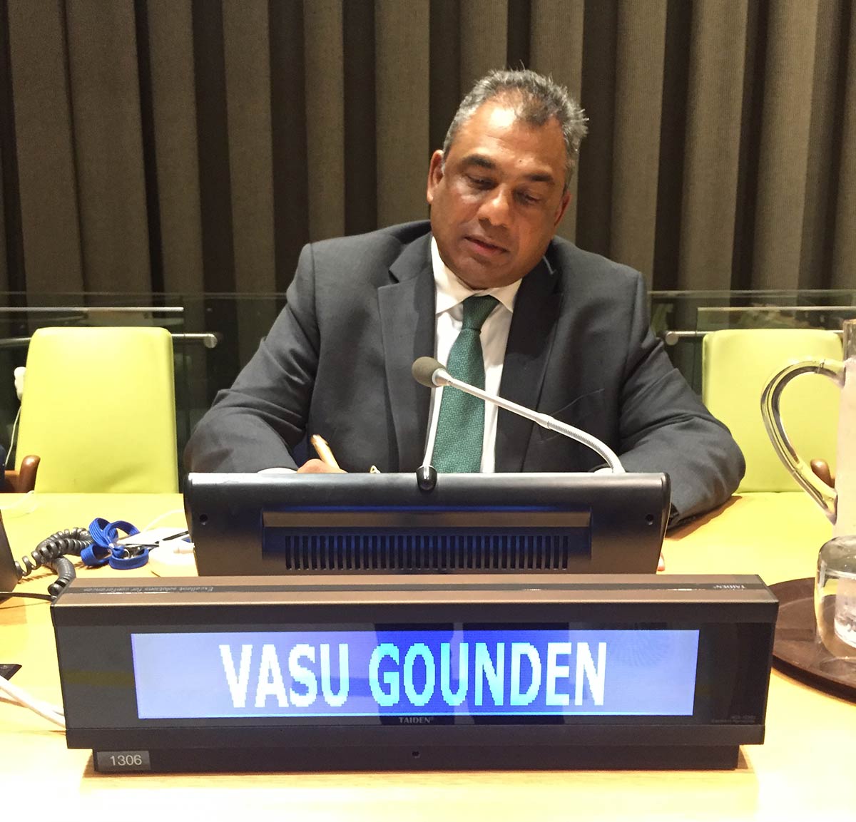 Vasu Gounden Addresses UNSC